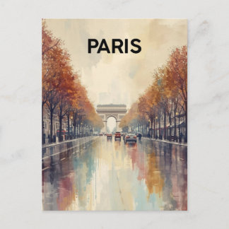 Paris Arc de Triomphe Postcard