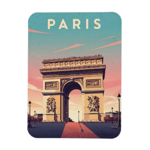 Paris Arc de Triomphe Postcard Magnet