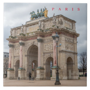 Paris Arc du Carrousel view ceramic tile
