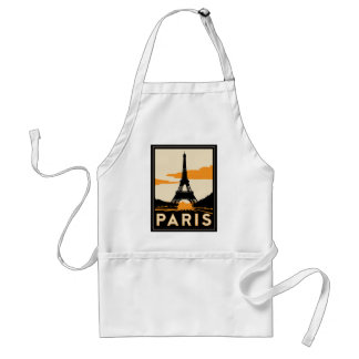 paris art deco retro travel poster standard apron