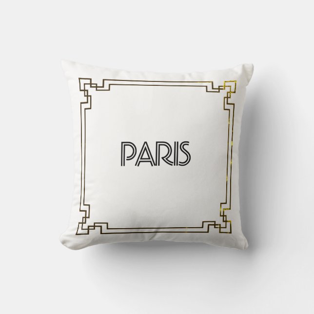 Paris Art Nouveau Art Deco Art Nouveau Cushion (Front)