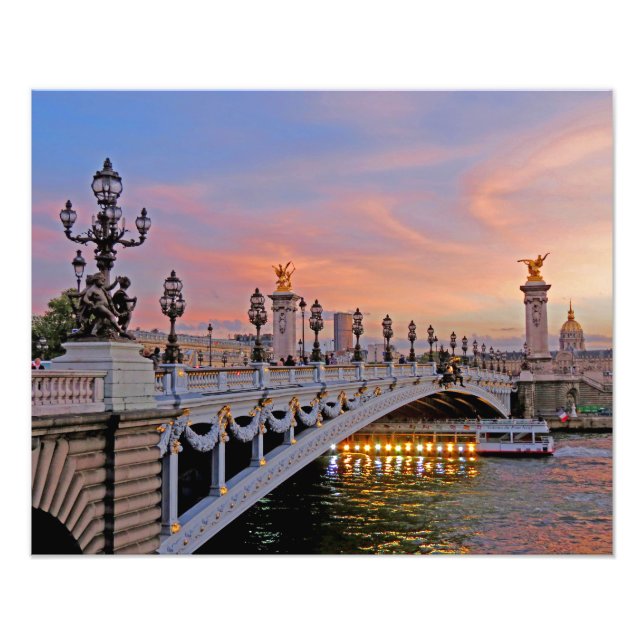 Paris at Dusk Photo Print (Front)