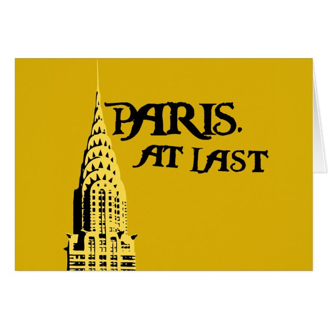 Paris. At last Card (Front Horizontal)