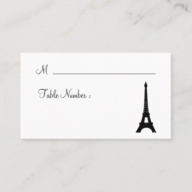 Paris at Night Place Cards (Front)