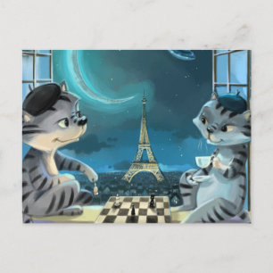 Paris at Night Post Card (Optional Envelope)
