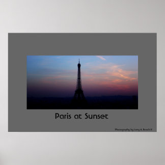 Paris at Sunset Poster