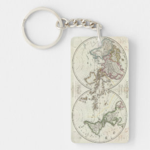 Paris Atlas Map Key Ring