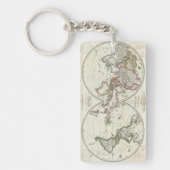 Paris Atlas Map Key Ring (Front)