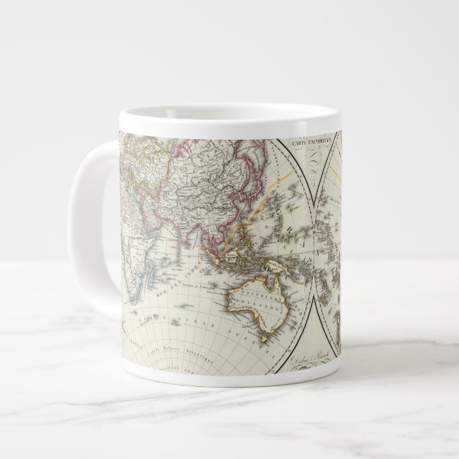 Paris Atlas Map Large Coffee Mug (Front Left)