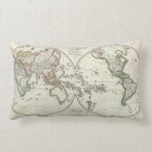 Paris Atlas Map Lumbar Cushion