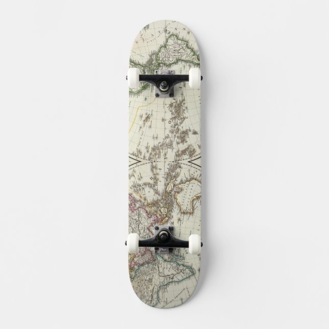 Paris Atlas Map Skateboard (Front)