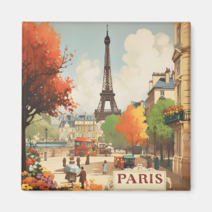 Paris Autumn Fridge Travel Memory Magnet