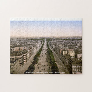 Paris Avenue Des Champs Elysses, 1900 France  Jigsaw Puzzle