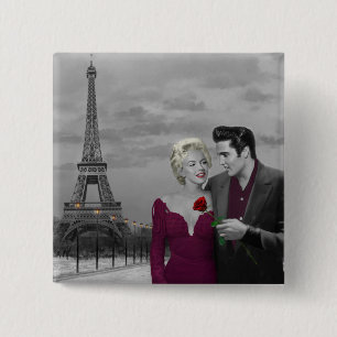Paris B&W 2 15 Cm Square Badge