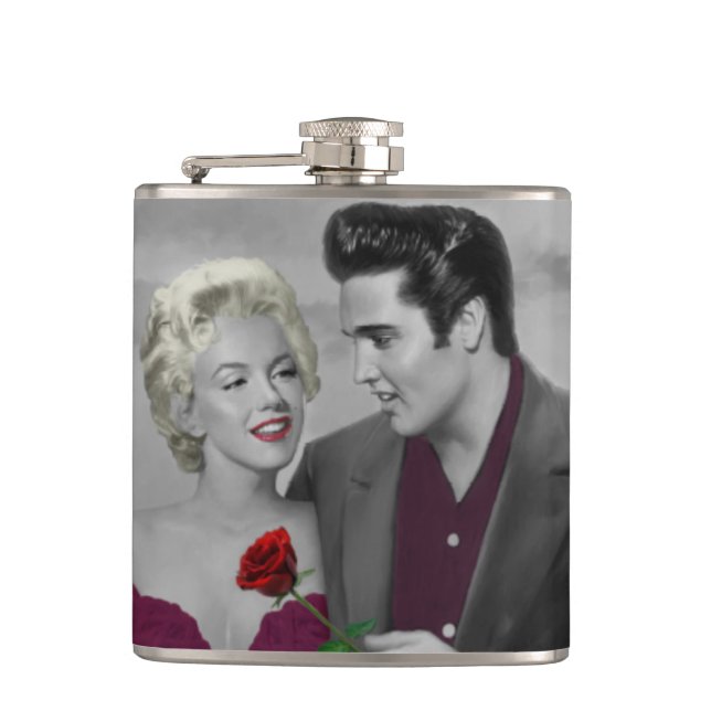Paris B&W 2 Hip Flask (Front)