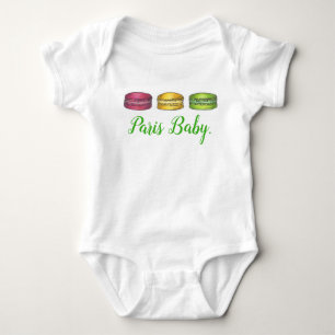 Paris Baby French Food Macaron Cookies France Bodysuit