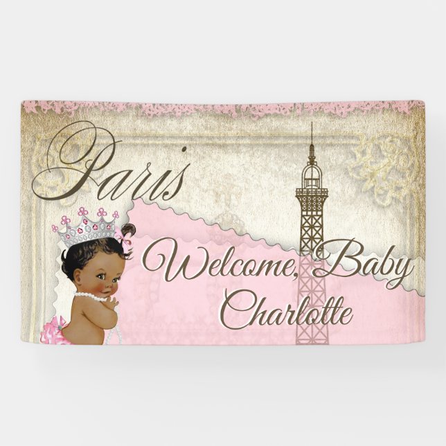Paris Baby Shower Banner (Horizontal)