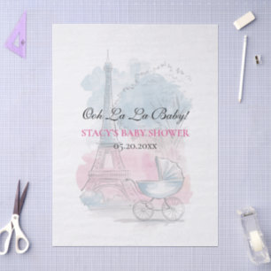 Paris Baby Shower Eiffel Tower Gender Neutral  Tissue Paper