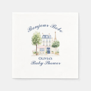 Paris Baby Shower Parisian Cafe Tea Party Napkin