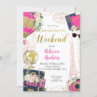 Paris Bachelorette Weekend France Invitation