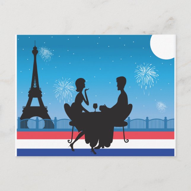 Paris Background Postcard (Front)