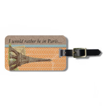 Paris Bag Luggage Tag