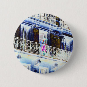 Paris Balcony 6 Cm Round Badge