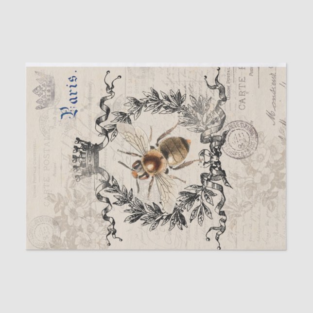 Paris Bee Tissue Paper (Front)