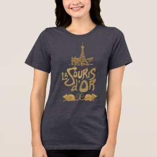 Paris Belle Epoque French Mouse Cuisine Whimsical Tri-Blend Shirt