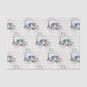 Paris Bicycle Forgetmenot Tissue Paper