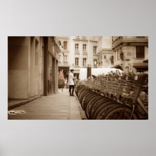 Paris Bicycling Poster