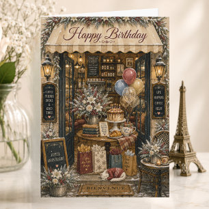 Paris Birthday Paris Lover Winter Birthday Card