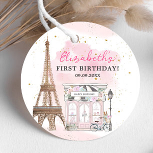 Paris Birthday Parisian Cafe Tea Party Birthday Favour Tags
