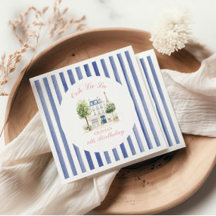 Paris Birthday Parisian Cafe Tea Party Napkin