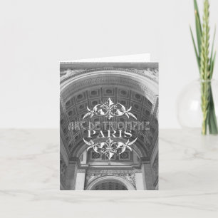 Paris Black and White Travel Notecard Arc Triomphe