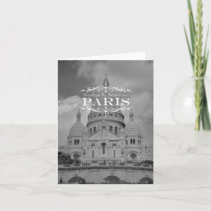 Paris Black and White Travel Notecard Sacre Coeur