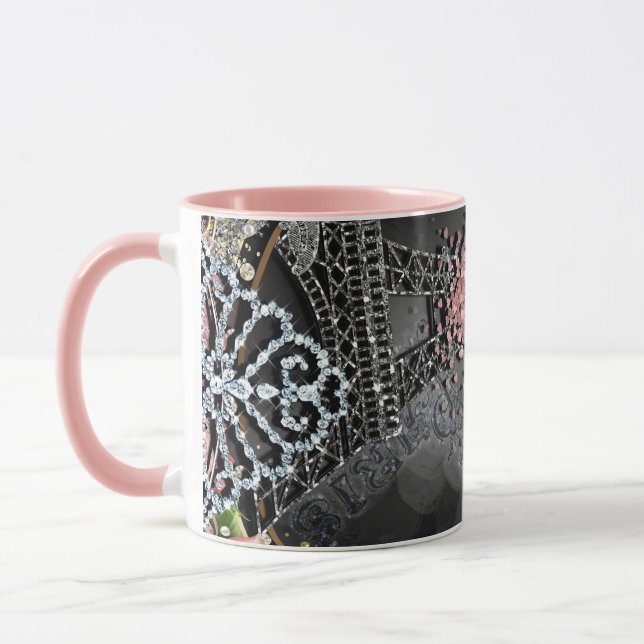 Paris Bling Glamour Sparkle France Girly Trendy Mug (Left)