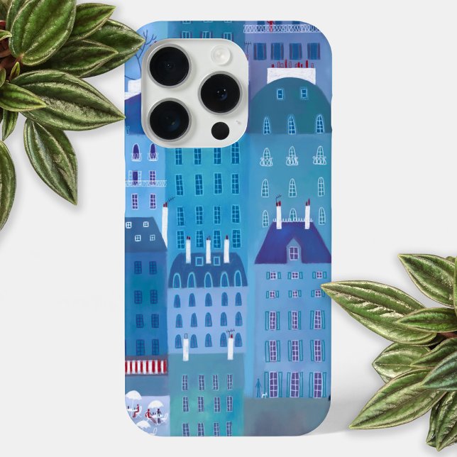 Paris Blue Case-Mate iPhone Case (Paris France blue cell phone case)