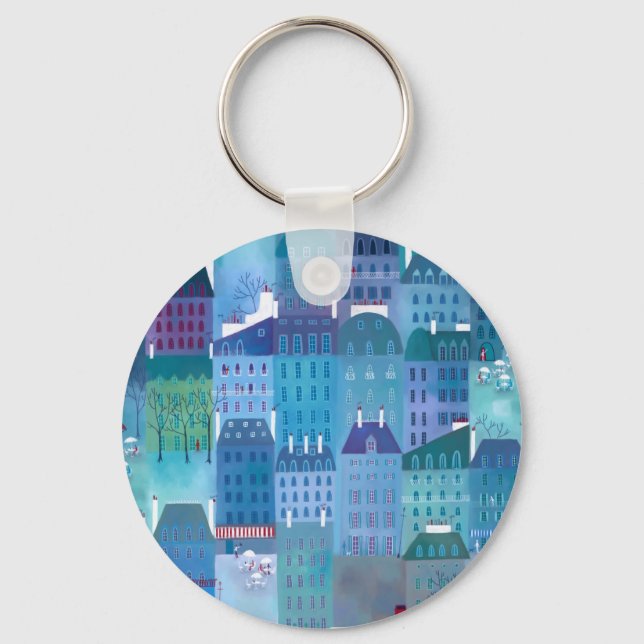 Paris Blues Key Ring (Front)