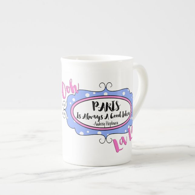 Paris Bone China Mug (Front Right)