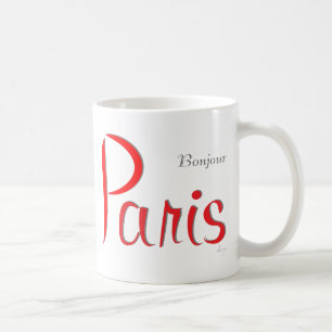 PARIS Bonjour (Hello) Coffee Mug