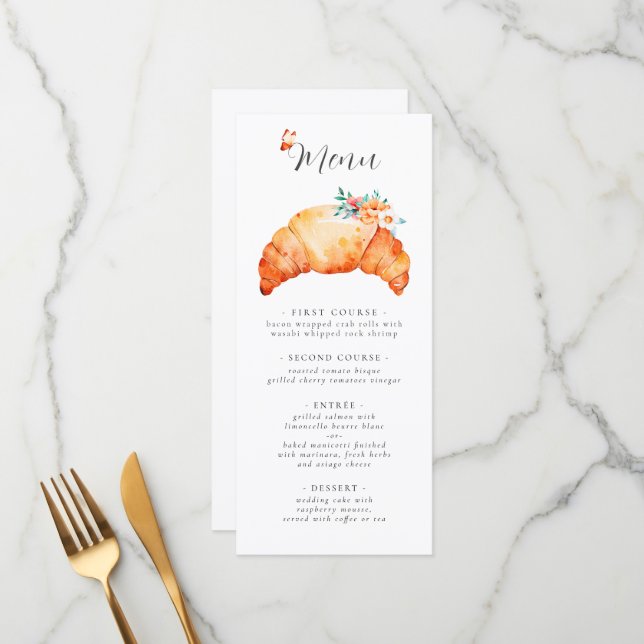 Paris Boulangerie Croissant  Menu (Front/Back In Situ)