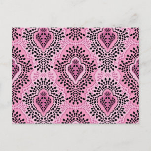 Paris Breeze Damask Postcard