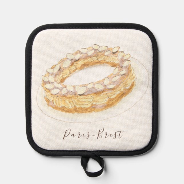 Paris-Brest watercolor Pot Holder (Front)