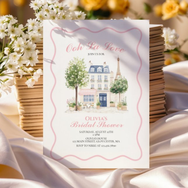 Paris Bridal Shower Parisian Cafe Invitation (Creator Uploaded)