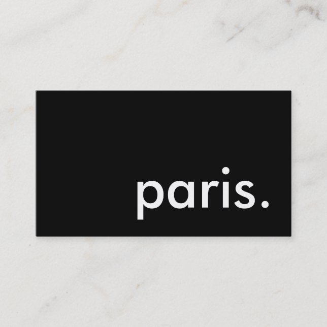 paris. business card (Front)