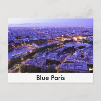 Paris by night, river Seine Postcard