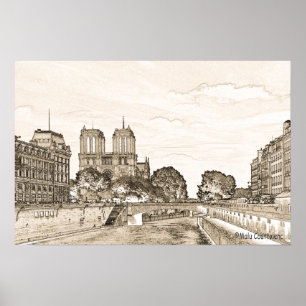 Paris by the Seine Poster