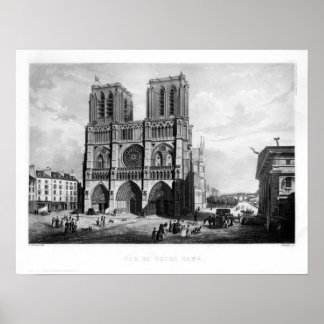 Paris c. 1835 - Notre Dame Poster