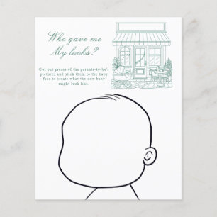Paris cafe baby shower - Who gave me My looks?